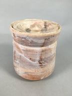 Japanese Tea Ceremony Ceramic Lidded Water Pot Mizusashi Vtg Pottery MS40