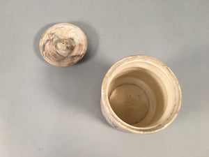 Japanese Tea Ceremony Ceramic Lidded Water Pot Mizusashi Vtg Pottery MS40