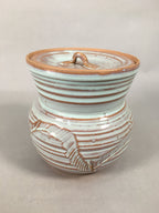 Japanese Tea Ceremony Ceramic Lidded Water Pot Mizusashi Vtg Pottery MS41