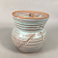 Japanese Tea Ceremony Ceramic Lidded Water Pot Mizusashi Vtg Pottery MS41