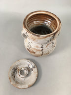 Japanese Tea Ceremony Ceramic Lidded Water Pot Mizusashi Vtg Pottery MS42