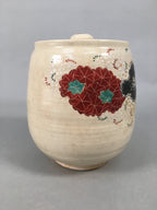 Japanese Tea Ceremony Ceramic Lidded Water Pot Mizusashi Vtg Pottery MS43