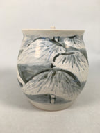 Japanese Tea Ceremony Ceramic Lidded Water Pot Mizusashi Vtg Pottery MS44