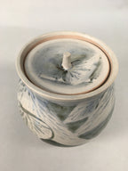 Japanese Tea Ceremony Ceramic Lidded Water Pot Mizusashi Vtg Pottery MS44