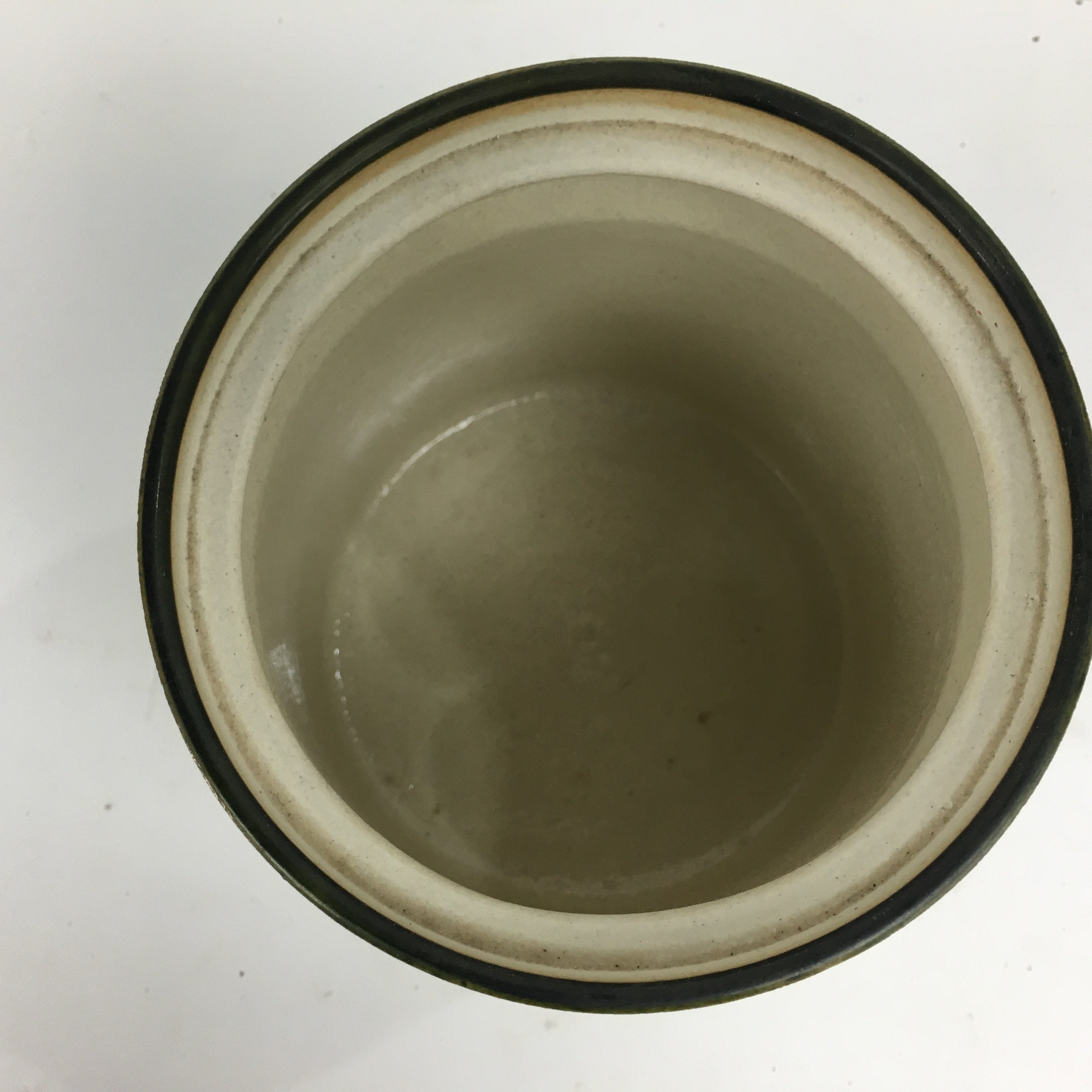 Japanese Tea Ceremony Ceramic Lidded Water Pot Mizusashi Vtg Pottery MS46