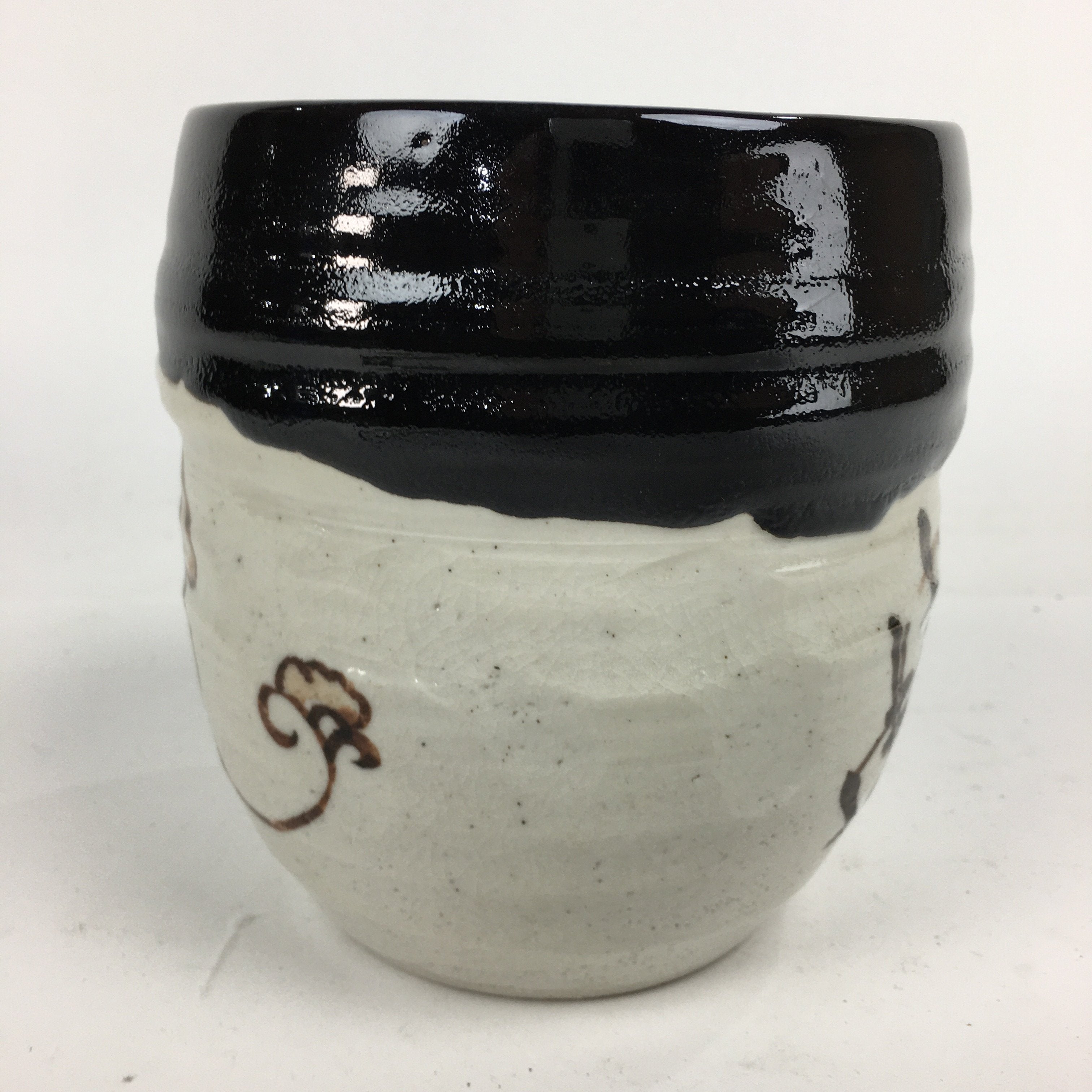 Japanese Tea Ceremony Ceramic Lidded Water Pot Mizusashi Vtg Pottery MS47