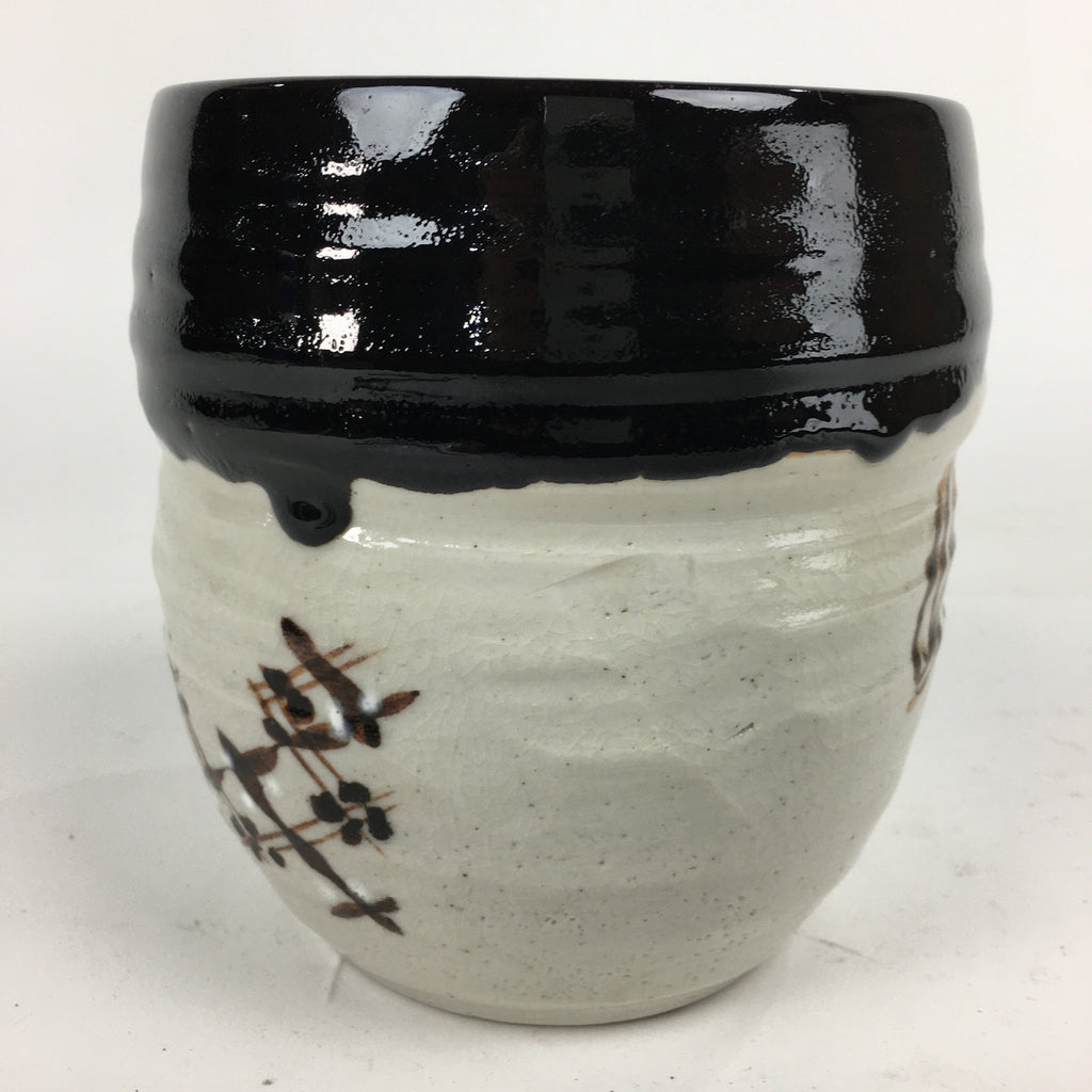 Japanese Tea Ceremony Ceramic Lidded Water Pot Mizusashi Vtg Pottery MS47
