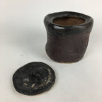 Japanese Tea Ceremony Ceramic Lidded Water Pot Mizusashi Vtg Pottery MS48