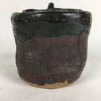 Japanese Tea Ceremony Ceramic Lidded Water Pot Mizusashi Vtg Pottery MS48