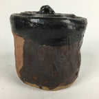 Japanese Tea Ceremony Ceramic Lidded Water Pot Mizusashi Vtg Pottery MS48