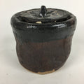 Japanese Tea Ceremony Ceramic Lidded Water Pot Mizusashi Vtg Pottery MS48