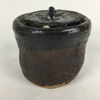 Japanese Tea Ceremony Ceramic Lidded Water Pot Mizusashi Vtg Pottery MS48