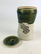 Japanese Tea Ceremony Ceramic Lidded Water Pot Mizusashi Vtg Pottery MS49