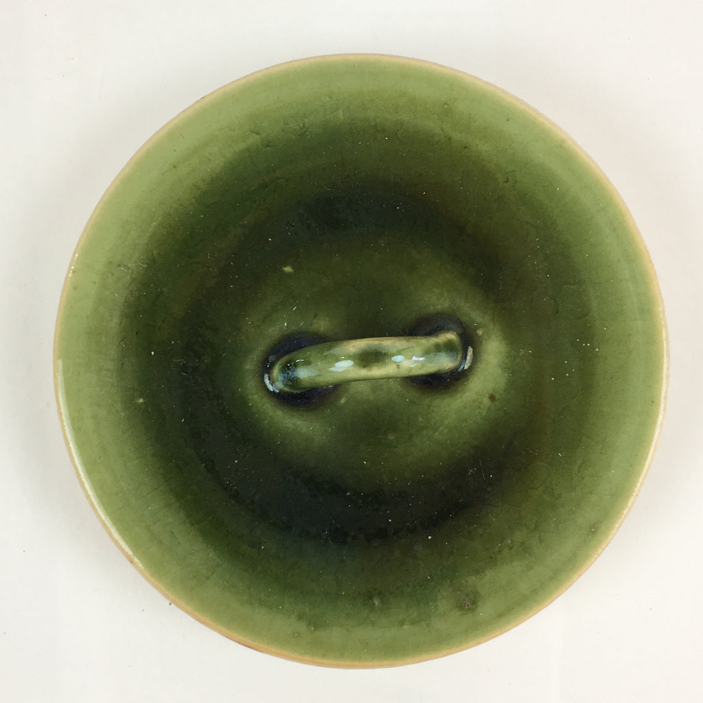 Japanese Tea Ceremony Ceramic Lidded Water Pot Mizusashi Vtg Pottery MS49