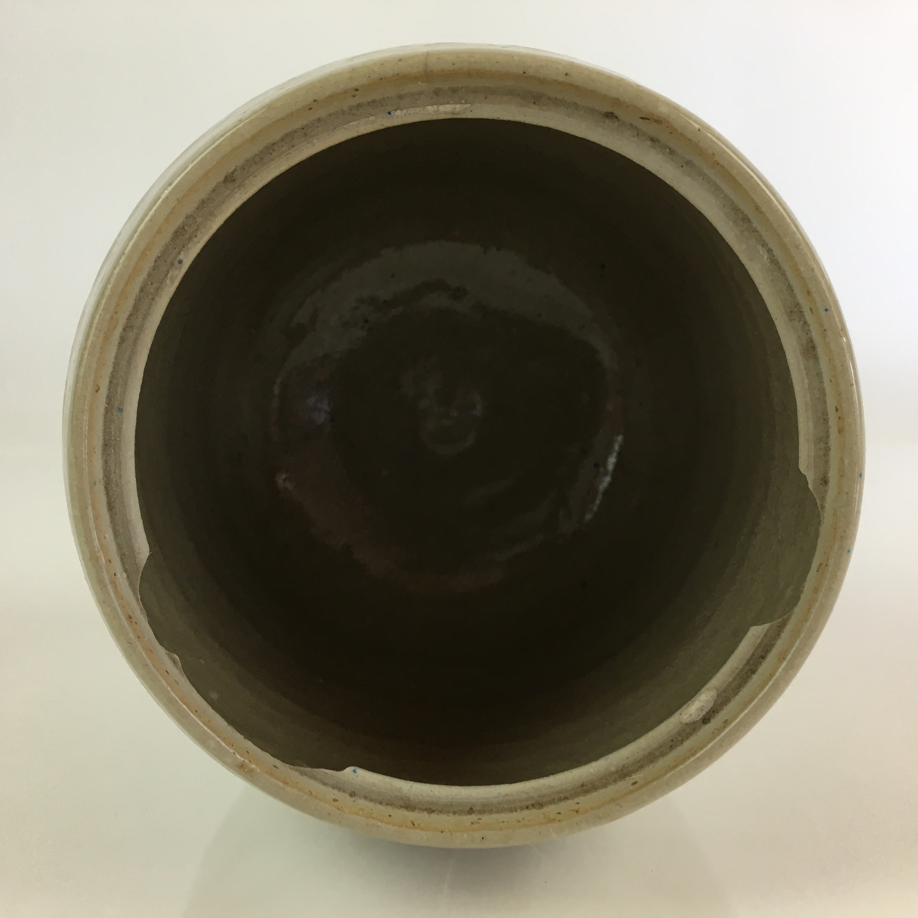 Japanese Tea Ceremony Ceramic Lidded Water Pot Mizusashi Vtg Pottery MS50