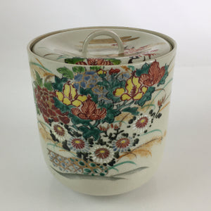 Japanese Tea Ceremony Ceramic Lidded Water Pot Mizusashi Vtg Pottery MS51
