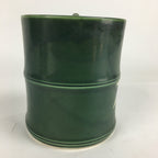 Japanese Tea Ceremony Porcelain Lidded Water Pot Mizusashi Vtg Pottery Green MS4