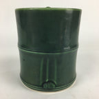 Japanese Tea Ceremony Porcelain Lidded Water Pot Mizusashi Vtg Pottery Green MS4