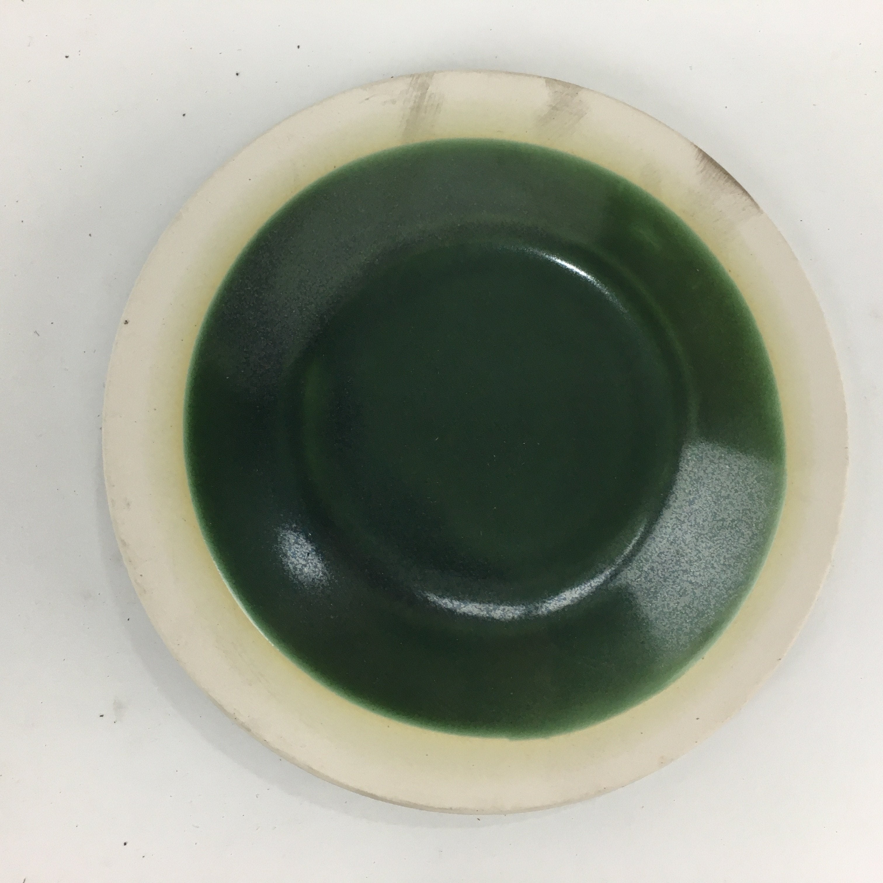 Japanese Tea Ceremony Porcelain Lidded Water Pot Mizusashi Vtg Pottery Green MS4