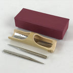 Japanese Tea Ceremony Toothpick For Sweet Tachikichi Silver Vtg Bamboo Holder PX