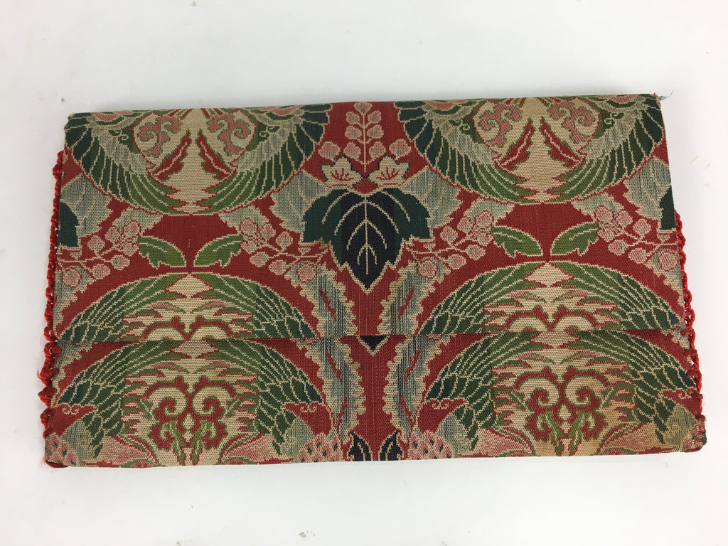 Japanese Tea Ceremony Utensil Fabric Bag Vtg Kaishi Paper Bag Bird Design KB29
