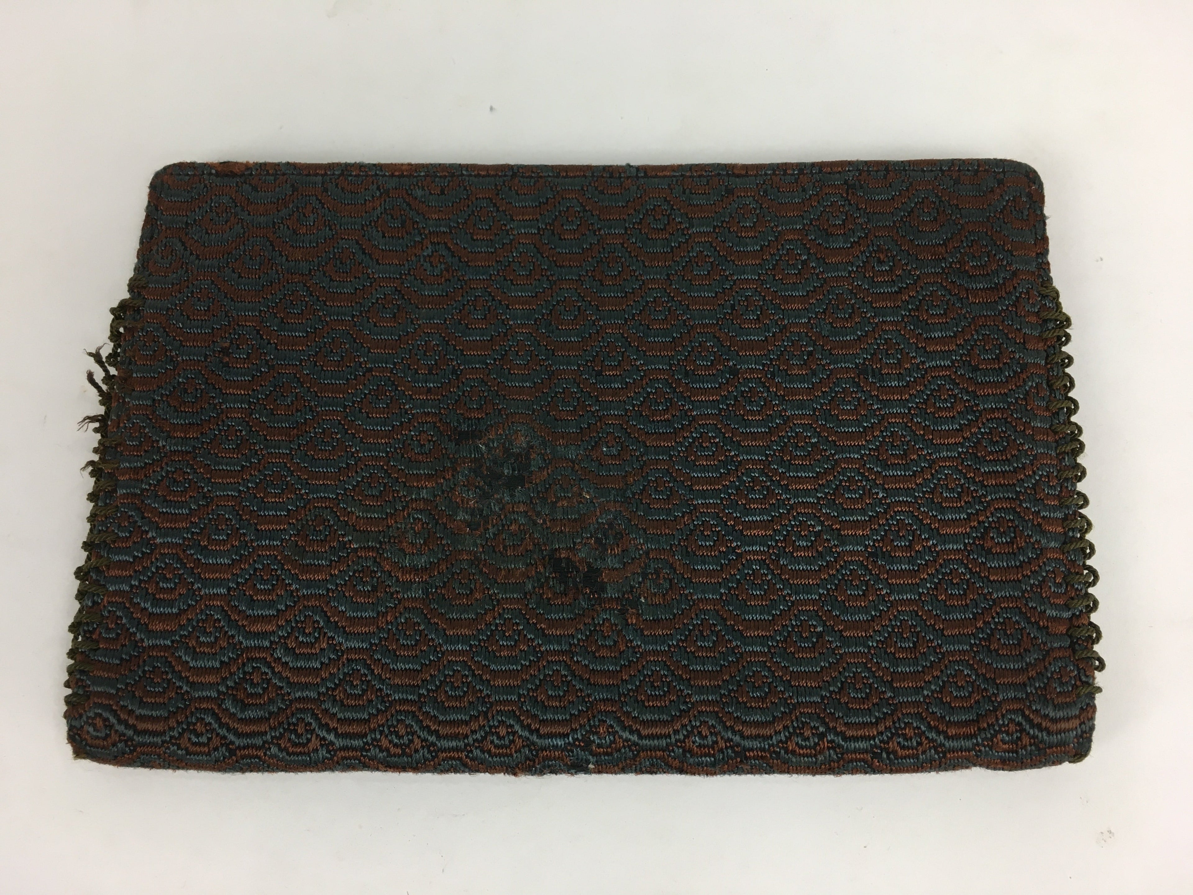 Japanese Tea Ceremony Utensil Fabric Bag Vtg Kaishi Paper Bag Gray Brown KB32