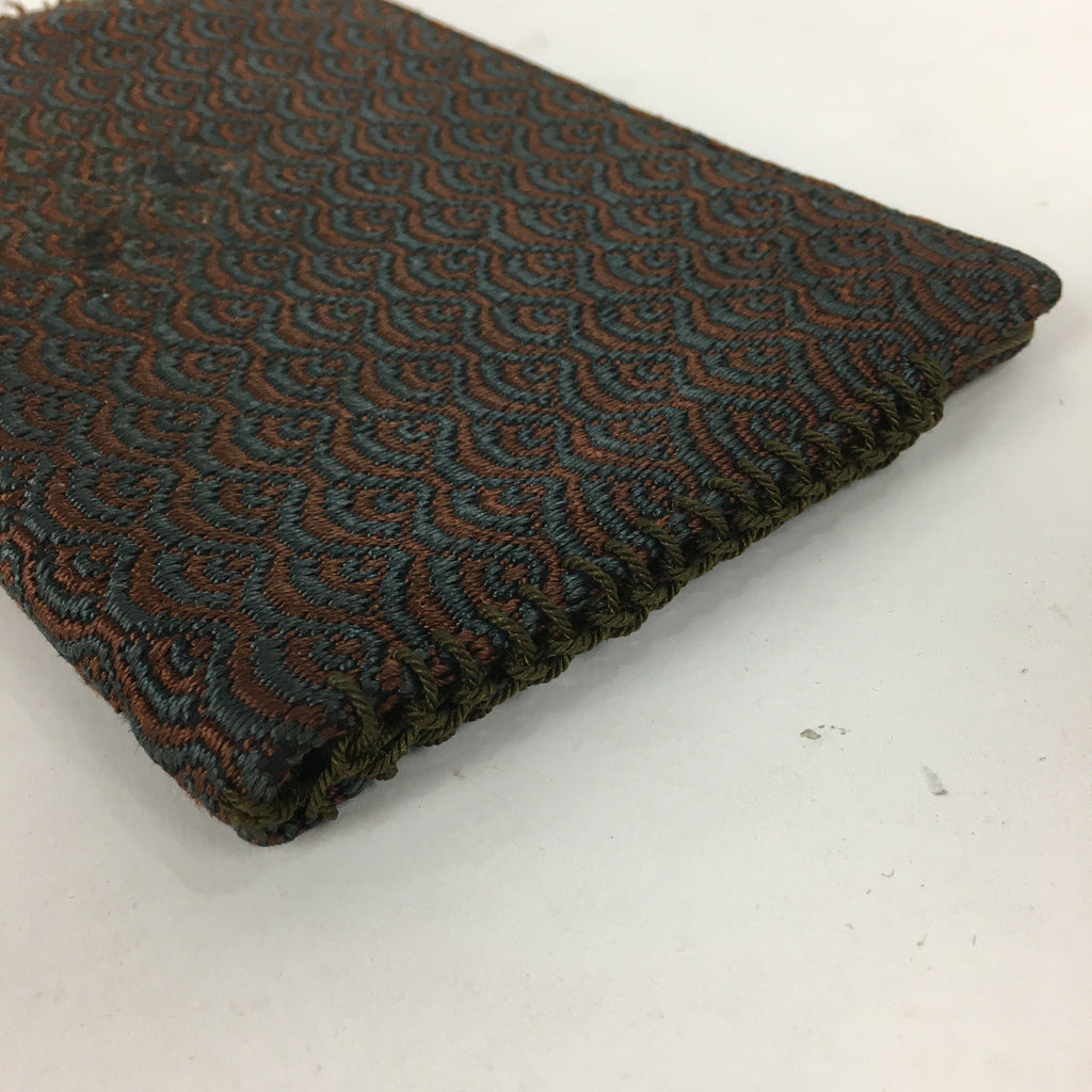 Japanese Tea Ceremony Utensil Fabric Bag Vtg Kaishi Paper Bag Gray Brown KB32