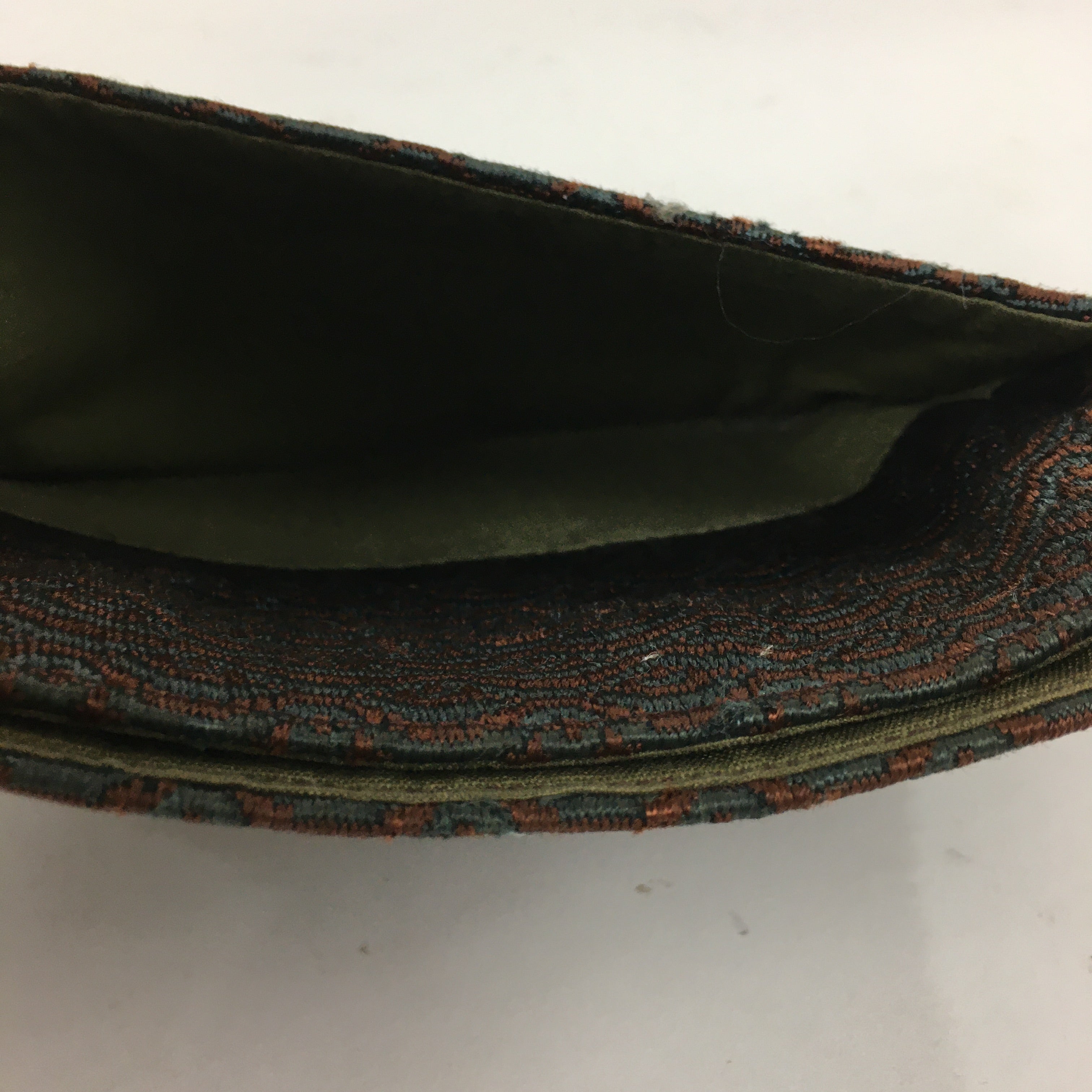 Japanese Tea Ceremony Utensil Fabric Bag Vtg Kaishi Paper Bag Gray Brown KB32
