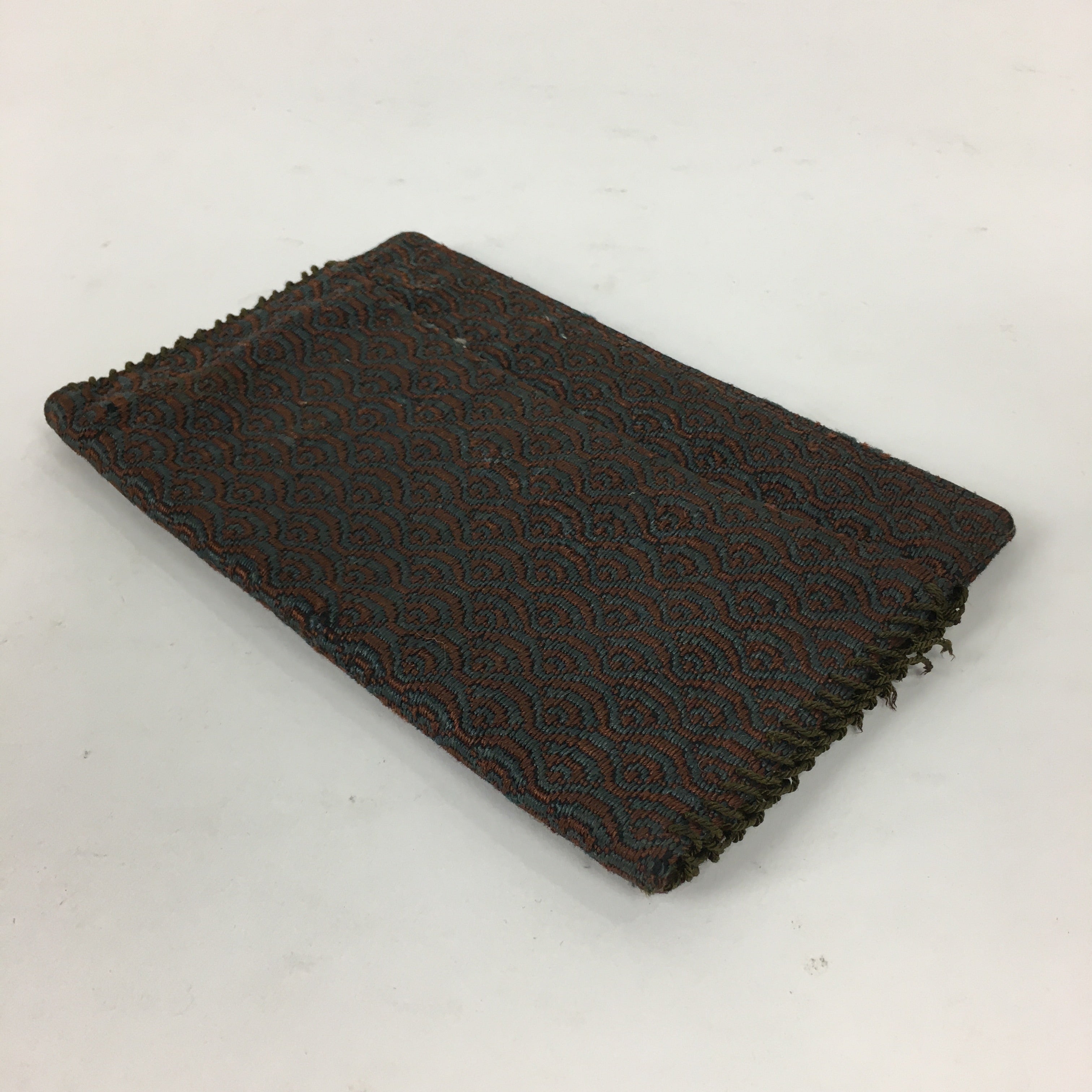 Japanese Tea Ceremony Utensil Fabric Bag Vtg Kaishi Paper Bag Gray Brown KB32