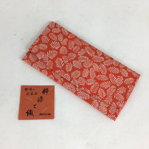 Japanese Tea Ceremony Utensil Fabric Bag Vtg Kaishi Paper Bag Red KB40