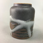 Japanese Teacup Vtg Ceramic Yunomi Pottery Sencha Thick Glass Glaze TC37