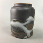 Japanese Teacup Vtg Ceramic Yunomi Pottery Sencha Thick Glass Glaze TC37