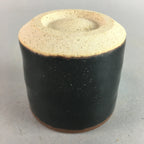 Japanese Tenmoku Sake Cup Ceramic Guinomi Sakazuki Vtg Signed Pottery GU507