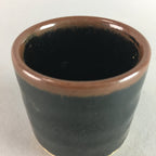 Japanese Tenmoku Sake Cup Ceramic Guinomi Sakazuki Vtg Signed Pottery GU507