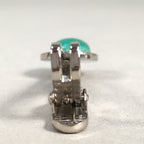 Japanese Tiepin Tie Clip Tack Vtg Clothing Accessory Necktie Cloisonné Green JK9