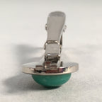 Japanese Tiepin Tie Clip Tack Vtg Clothing Accessory Necktie Cloisonné Green JK9