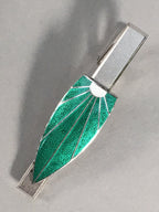Japanese Tiepin Tie Clip Tack Vtg Clothing Accessory Necktie Cloisonné JK79