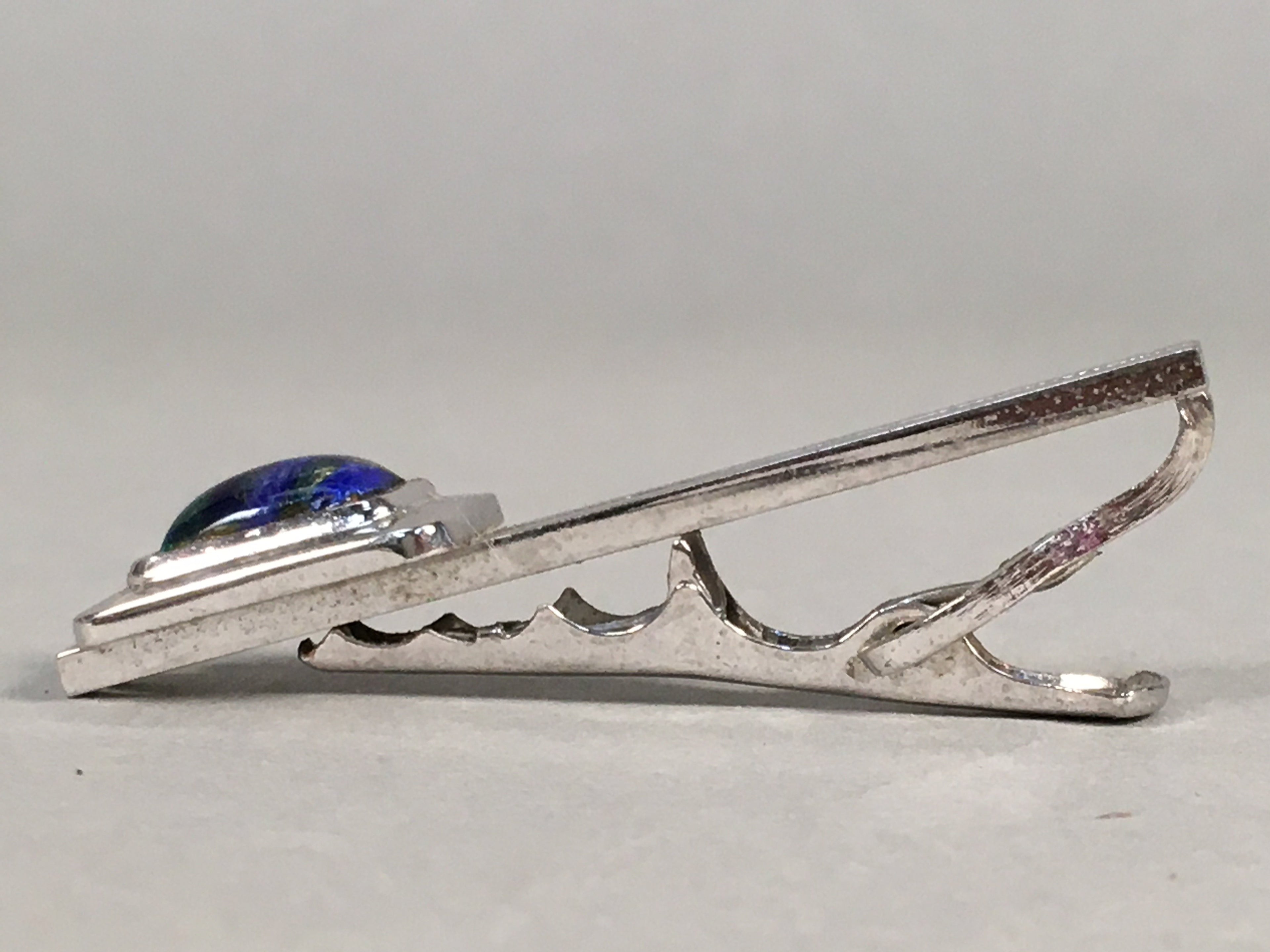 Japanese Tiepin Tie Clip Tack Vtg Clothing Accessory Necktie Cloisonné JK89