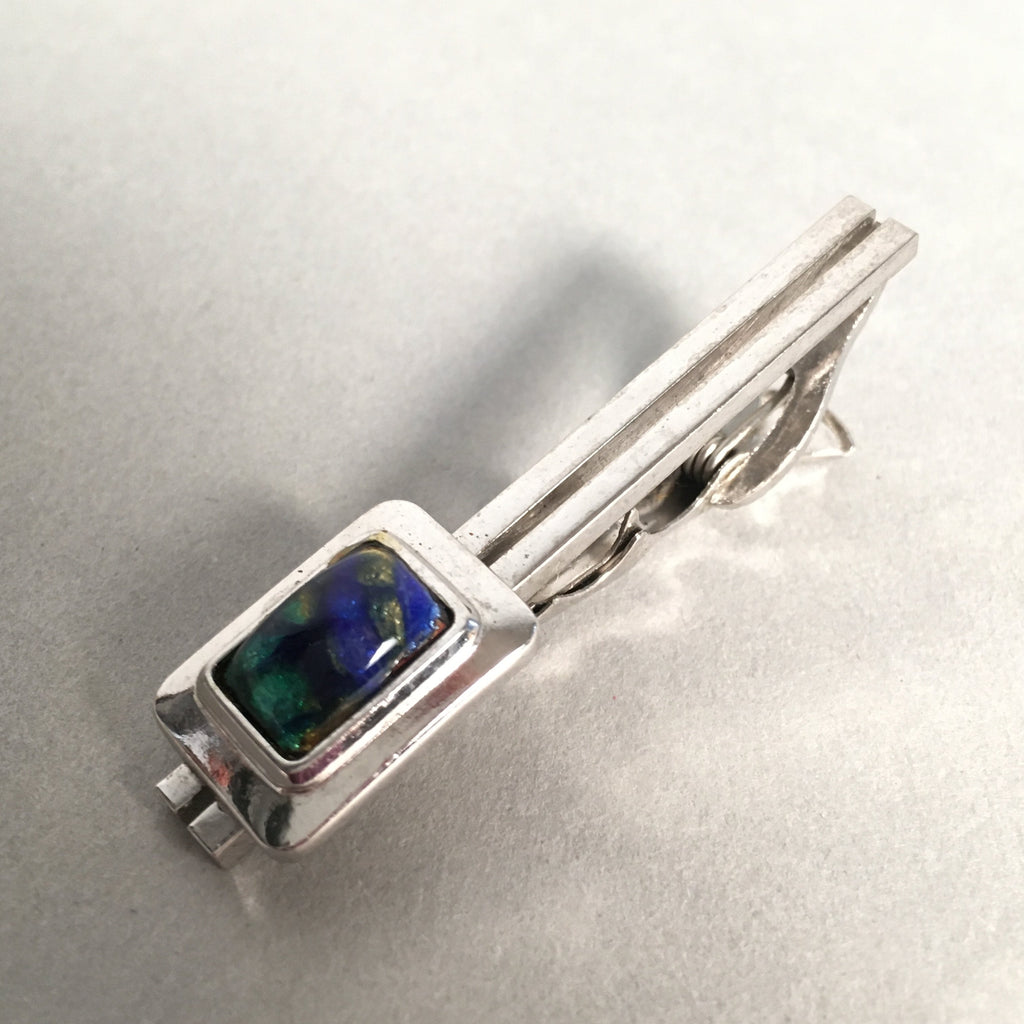 Japanese Tiepin Tie Clip Tack Vtg Clothing Accessory Necktie Cloisonné JK89