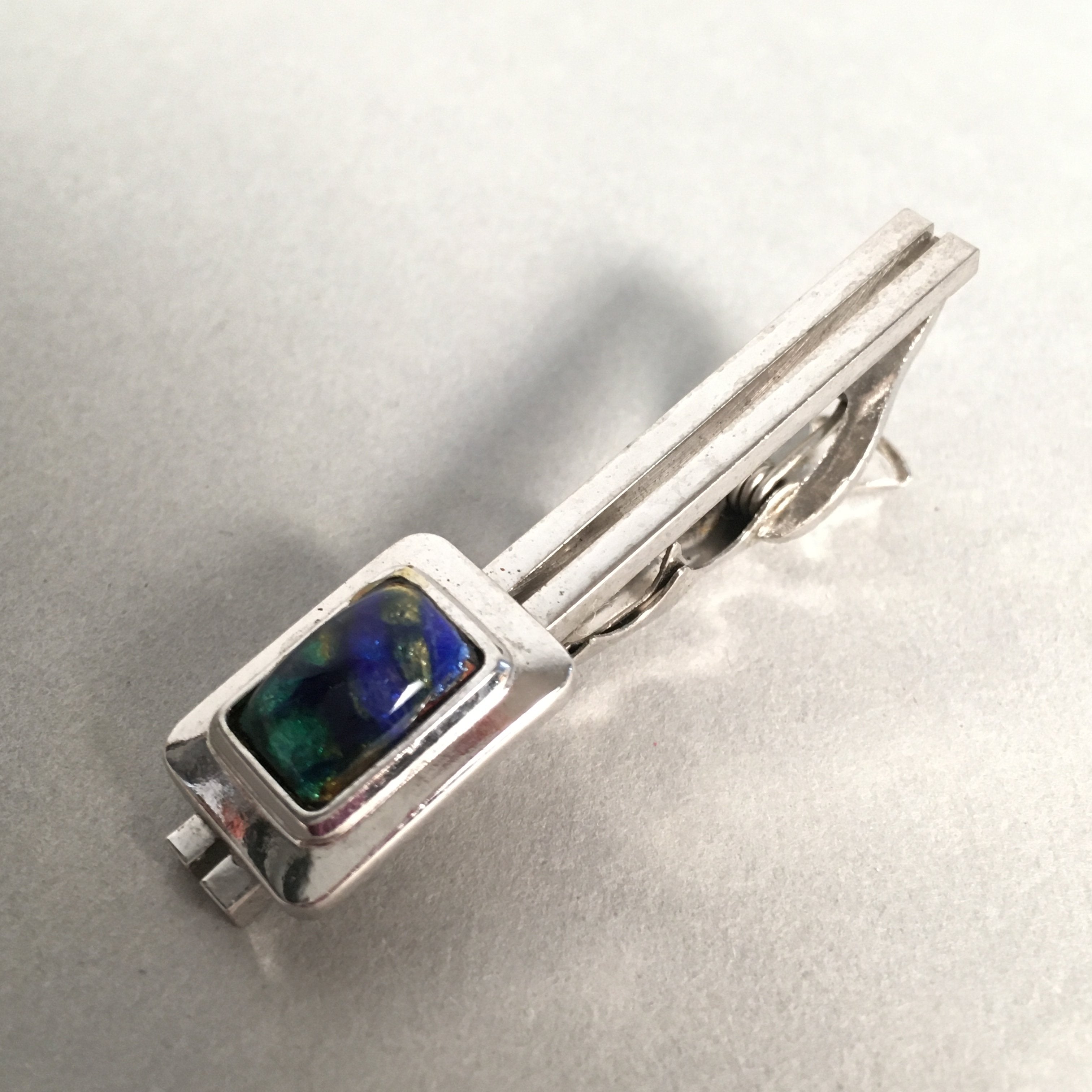 Japanese Tiepin Tie Clip Tack Vtg Clothing Accessory Necktie Cloisonné JK89