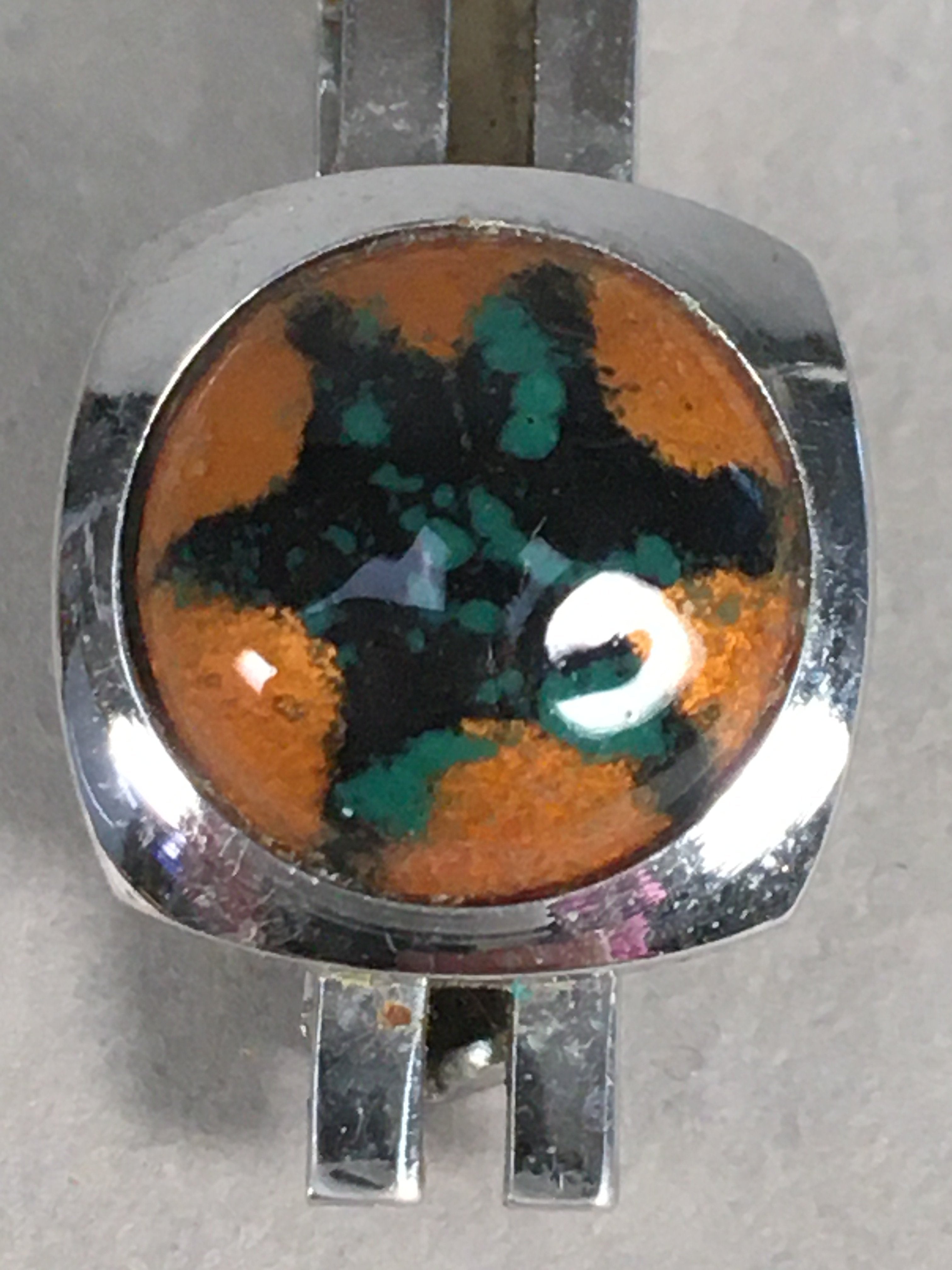 Japanese Tiepin Tie Clip Tack Vtg Clothing Accessory Necktie Cloisonné JK90