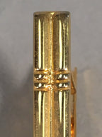 Japanese Tiepin Tie Clip Tack Vtg Gold Glass Clothing Accessory Necktie JK38