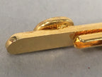 Japanese Tiepin Tie Clip Tack Vtg Gold Glass Clothing Accessory Necktie JK38