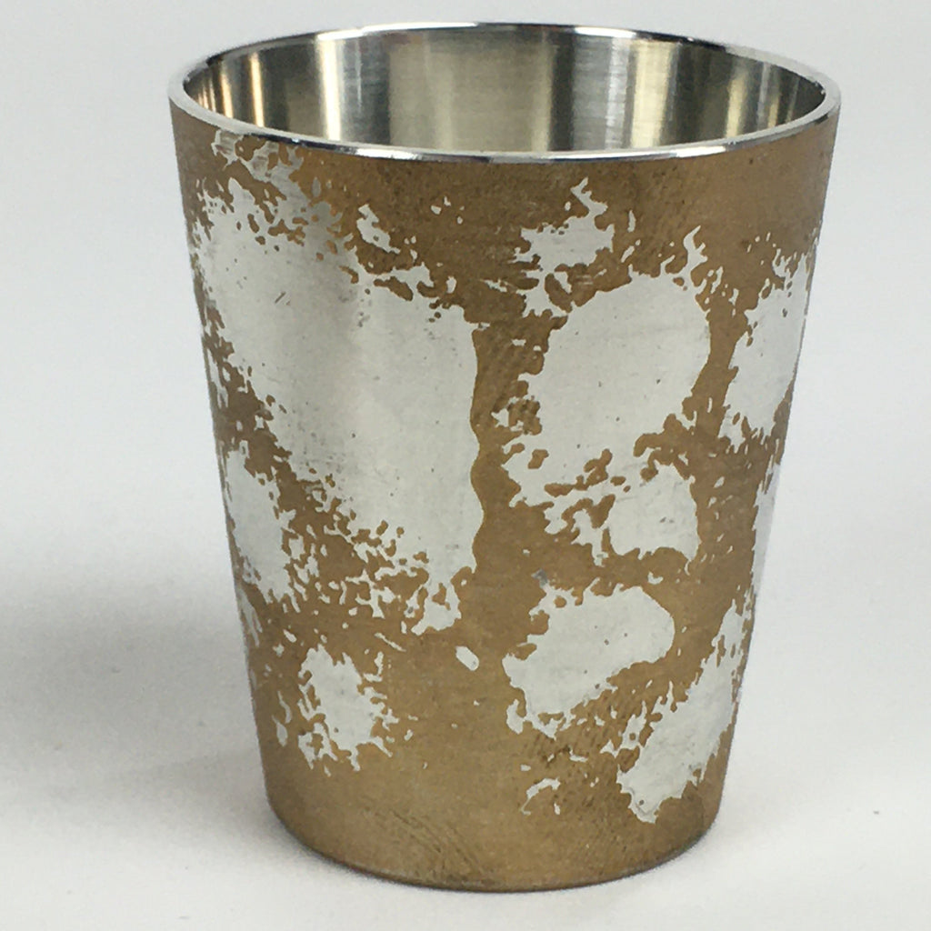 Japanese Tin Ceramic Sake Cup 10pc set Vtg Nanshaku Sakazuki Guinomi PX595
