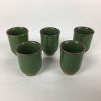 Japanese Tin Ceramic Sake Cup 10pc set Vtg Nanshaku Sakazuki Guinomi PX595