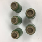 Japanese Tin Ceramic Sake Cup 10pc set Vtg Nanshaku Sakazuki Guinomi PX595