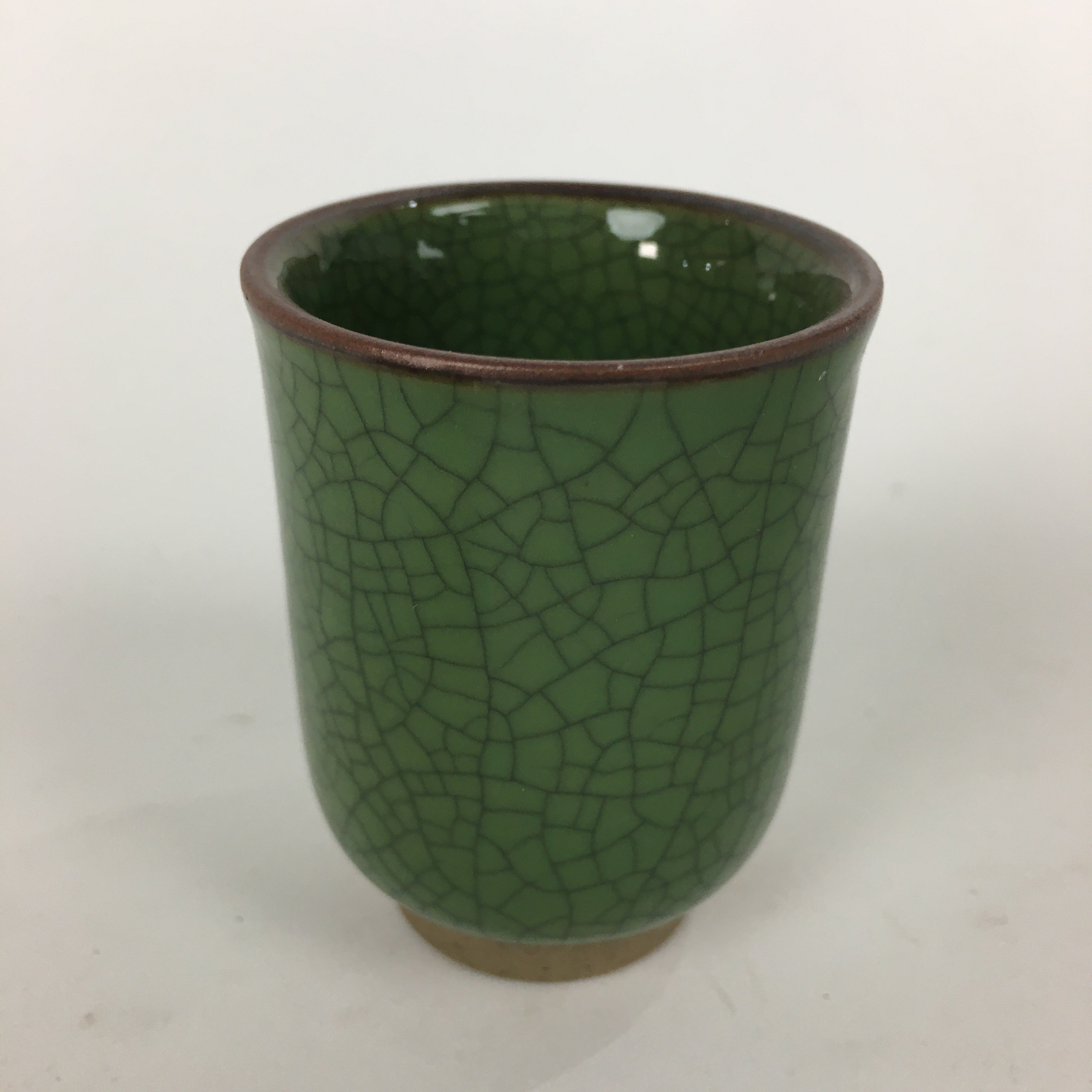 Japanese Tin Ceramic Sake Cup 10pc set Vtg Nanshaku Sakazuki Guinomi PX595
