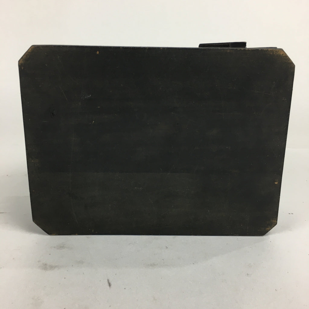 Japanese Tobacco Bon Vtg Wood Smoking Chest Box Tea Ceremony Black UR587