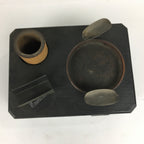 Japanese Tobacco Bon Vtg Wood Smoking Chest Box Tea Ceremony Black UR587