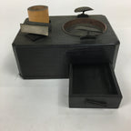 Japanese Tobacco Bon Vtg Wood Smoking Chest Box Tea Ceremony Black UR587